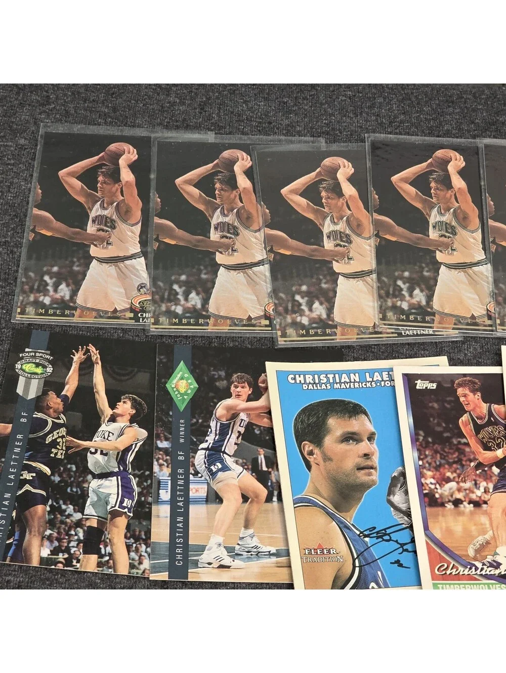 Christian Laettner 55 Card Lot / Collection Duke Blue Devils Rookies Base
